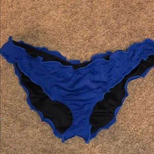 Blue Ruffled VS bottoms